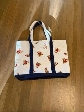 Teddy bear canvas tote